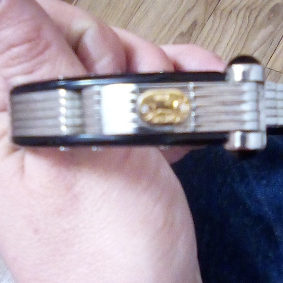 Sauro mens bracelet 18 kt gold plated with diamonds great condition - Picture 2 of 10